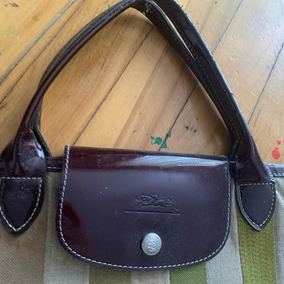 Longchamp unique Striped Canvas Tote Bag - Picture 3 of 11